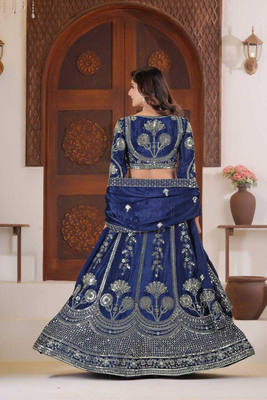 Chinon Silk Designer Sequins Lehenga Outfits